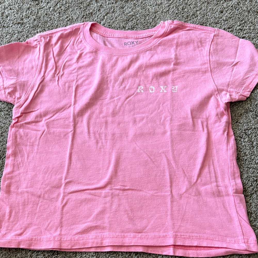 Roxy Light Pink Short Sleeve Tee for Kids